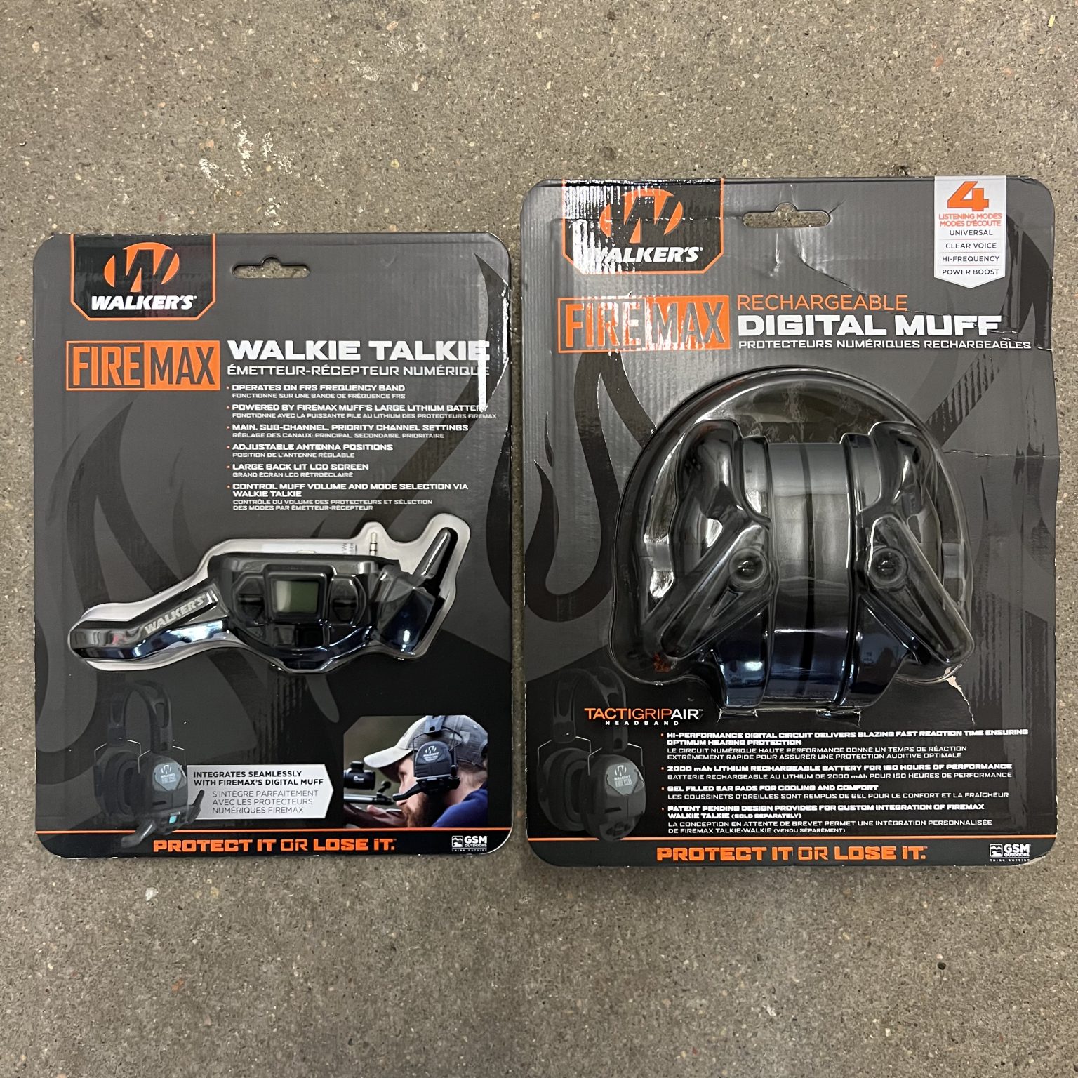 Walkers FIREMAX Ear Protection w/ FIREMAX Walkie Talkie GUNTICKETS