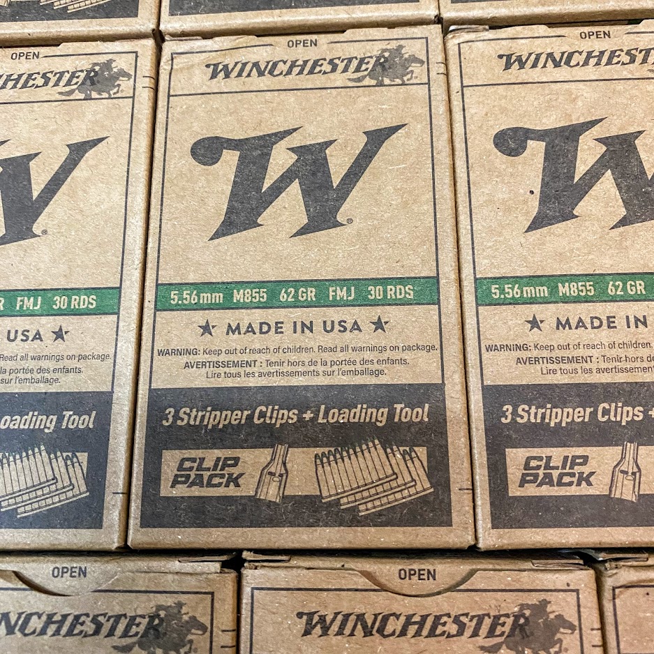 600rds Winchester M855 Green Tip Loaded On Stripper Clips - GUNTICKETS ...