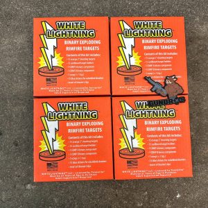 60 White Lightning Rimfire Exploding Targets - GUNTICKETS [10 SPOT]