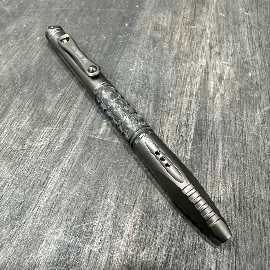 Microtech Kyroh Shot Peened Titanium Pen - GUNTICKETS [10 SPOT] - GUNBROS
