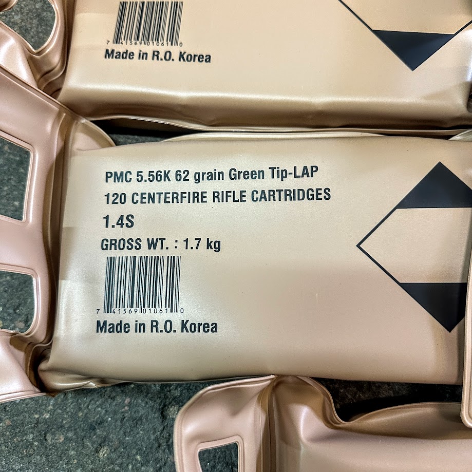 600rds PMC X-TAC 5.56mm Green Tip LAP on Stripper Clips Battle