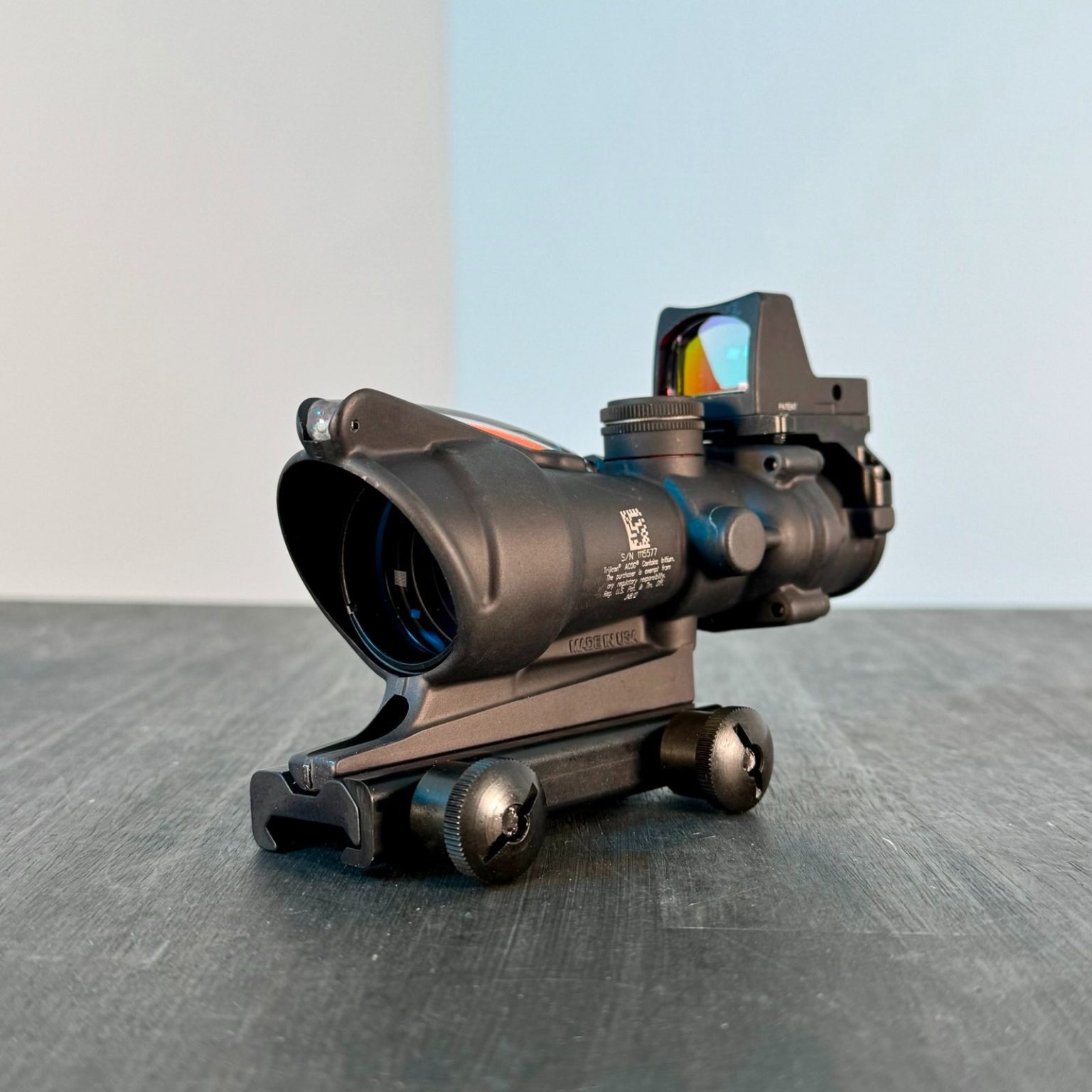 Trijicon ACOG 4x32 Red Chevron .223 w/ 3.25 MOA RMR Type 2 - GUNTICKETS ...