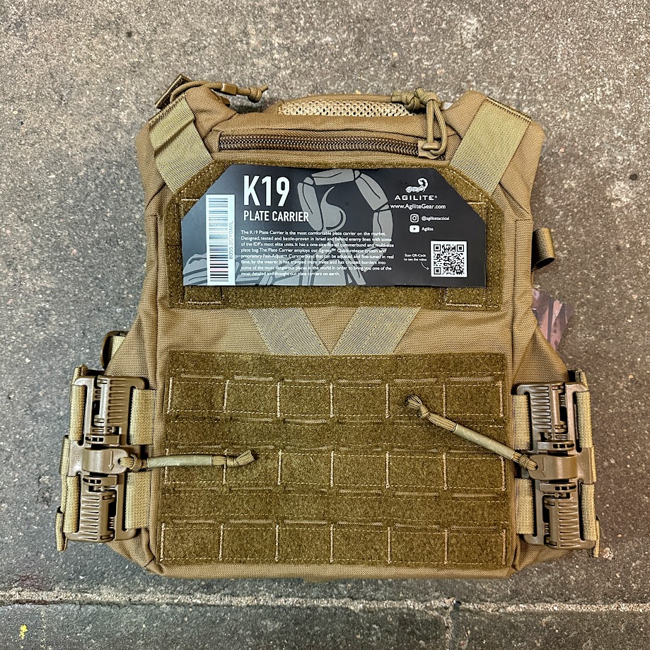 Agilite K19 3.0 Plate Carrier FDE w/ Agilite Invader 3ST Ceramic Plates ...