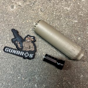 HUXWRX Flow TI FDE Silencer 7.62 - GUNTICKETS [20 SPOT]