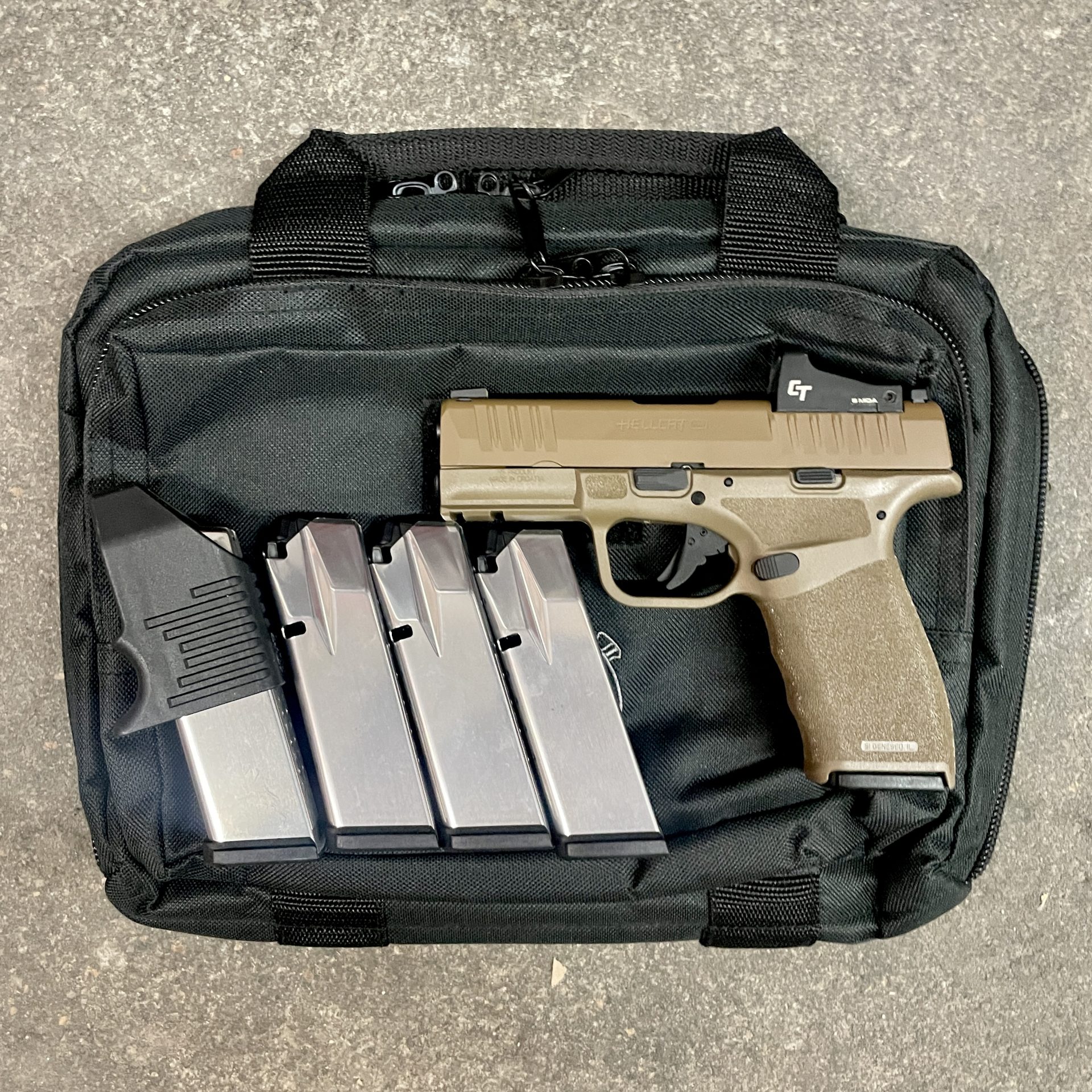 Springfield Hellcat Pro 9mm W/ Crimson Trace Red Dot FDE Gear Up ...