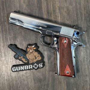 Colt Custom 1911 Government .38 Super Bright Stainless - GUNTICKETS [30 SPOT]