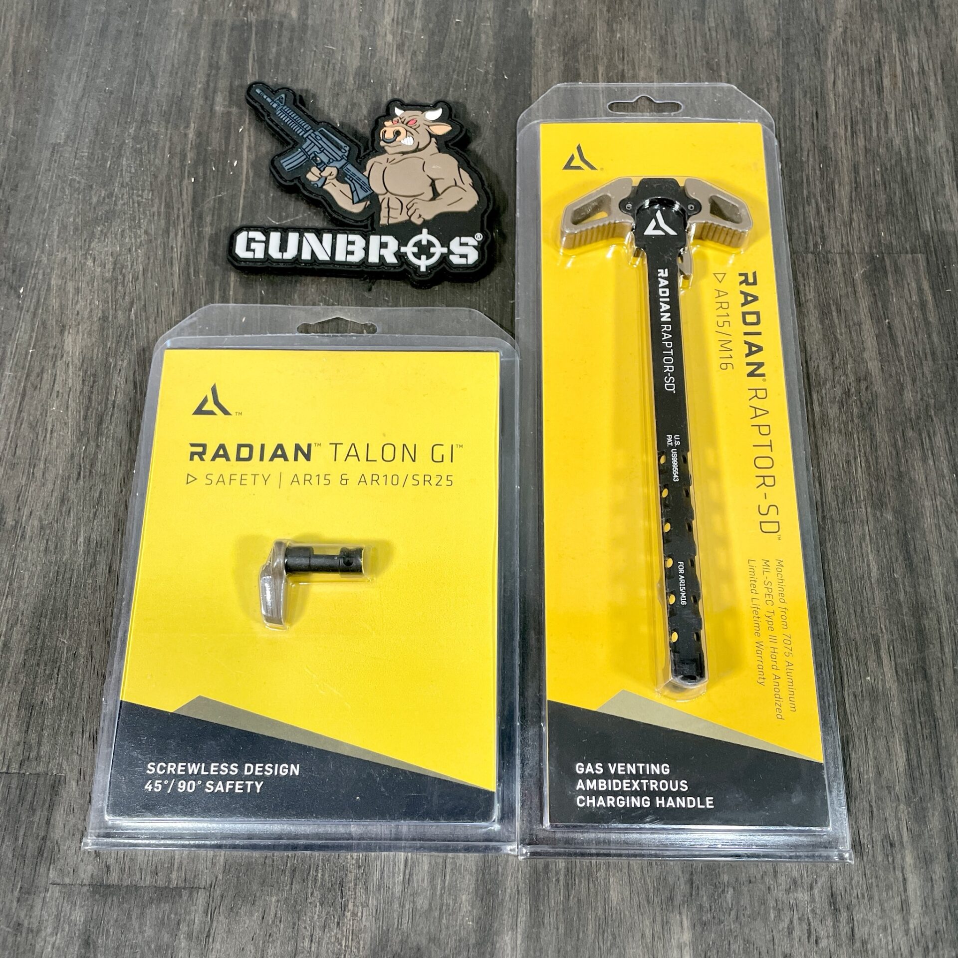 Radian Raptor-SD AR15 Charging Handle and Radian Talon Safety Selector ...