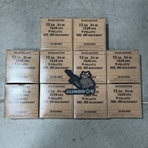 250rds Winchester Military Grade 12GA 00 Buck Shot - GUNTICKETS [10 SPOT]