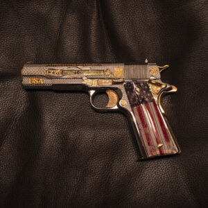 Custom Colt 1911 .45 ACP 250th Engraved w/ Gold Plating - GUNTICKETS [200 SPOT]