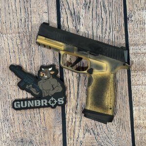 Sig Sauer P365 XMacro Tacops 9mm Sig Gold Cerakote - GUNTICKETS [20 SPOT]
