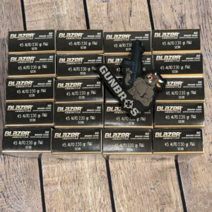 1000rds Blazer Brass 45 ACP 230gr FMJ - GUNTICKETS [10 SPOT]